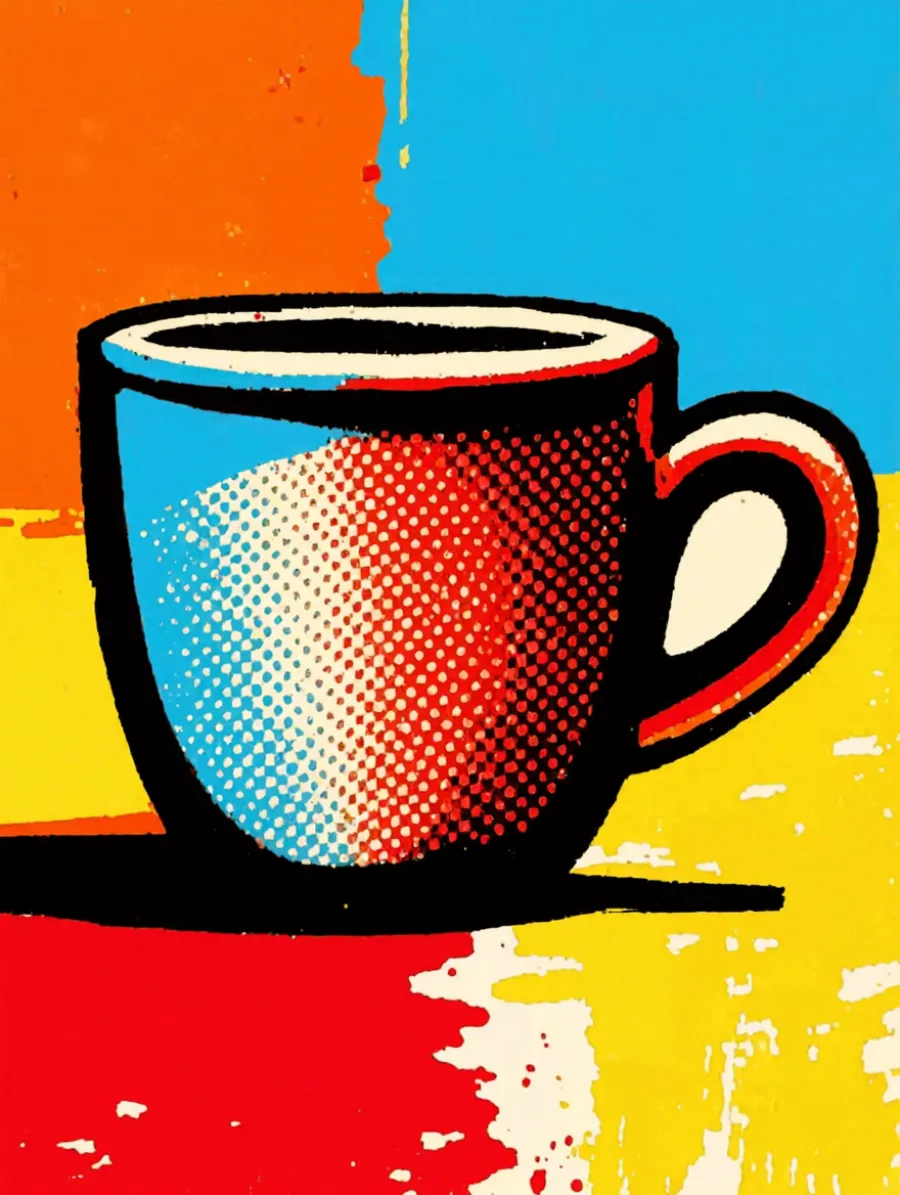 Generated cover illustrating use bold pop art graphics.