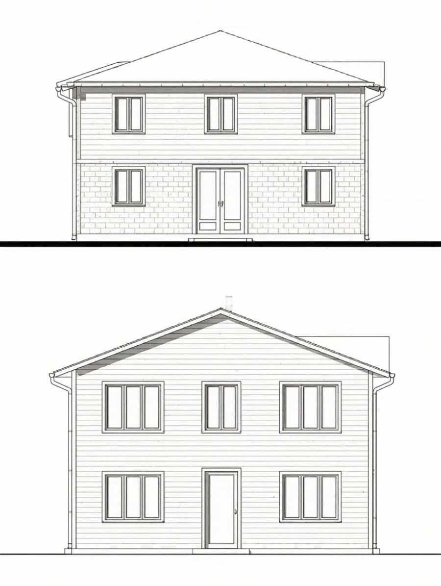 Generated cover illustrating show a facade without perspective.