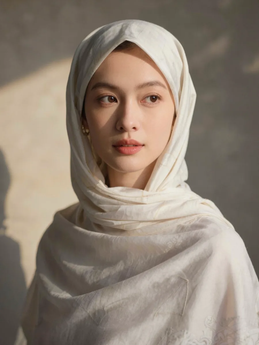 Generated cover illustrating headscarf draping.