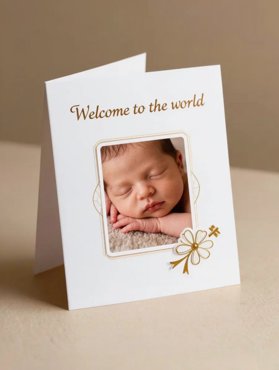 Generated cover illustrating lay a photo into an occasion card.