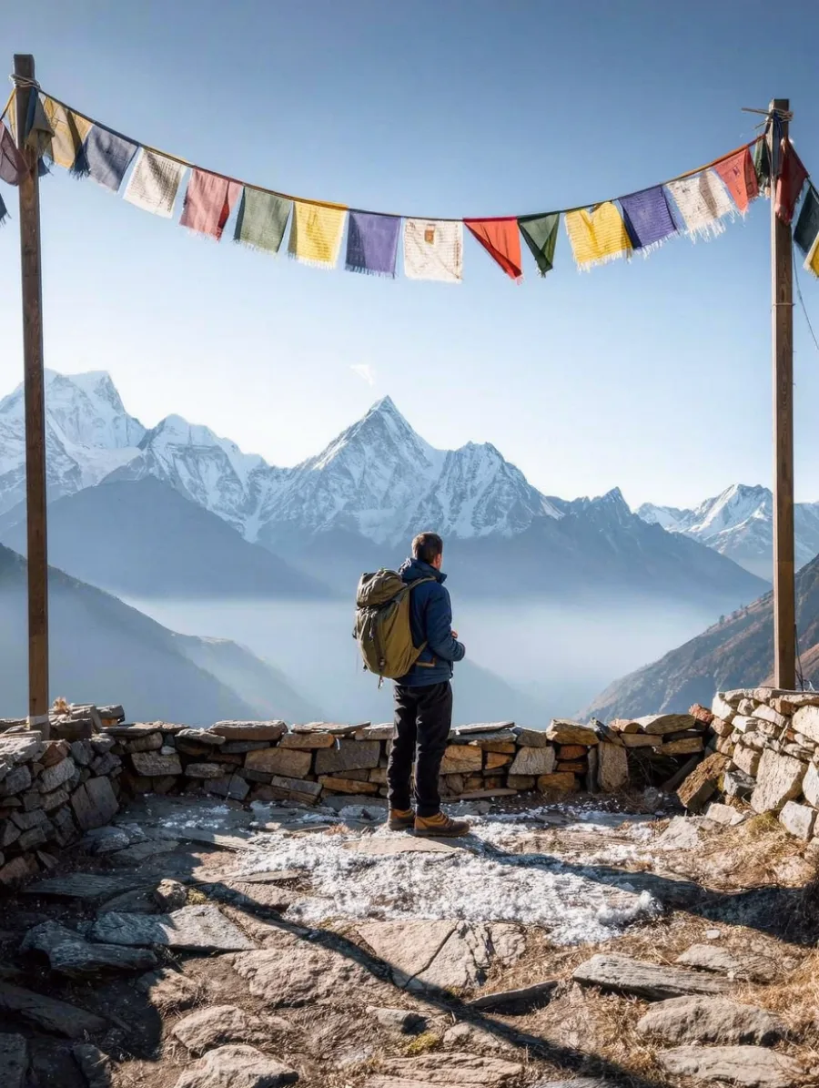 Generated cover illustrating himalaya travel portrait.