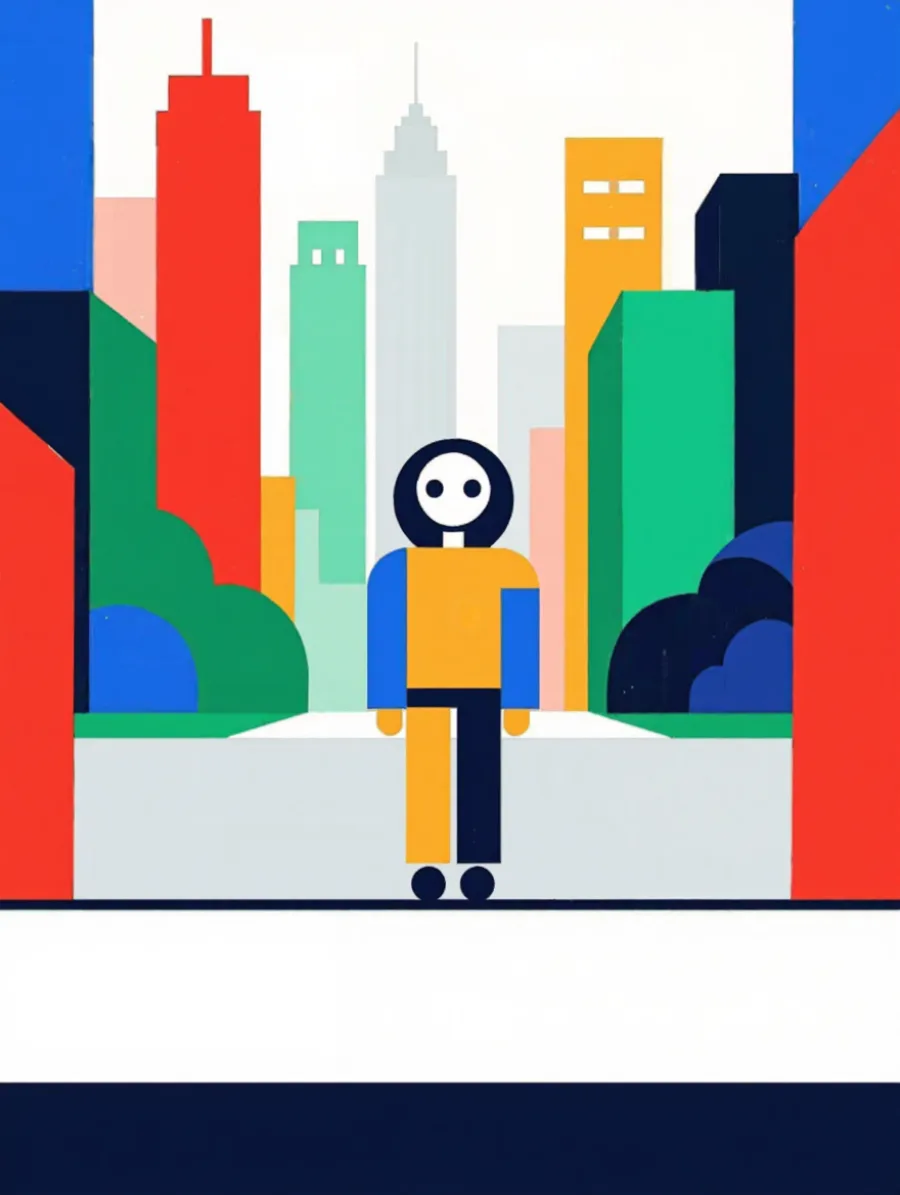 Generated cover illustrating bauhaus-inspired design.