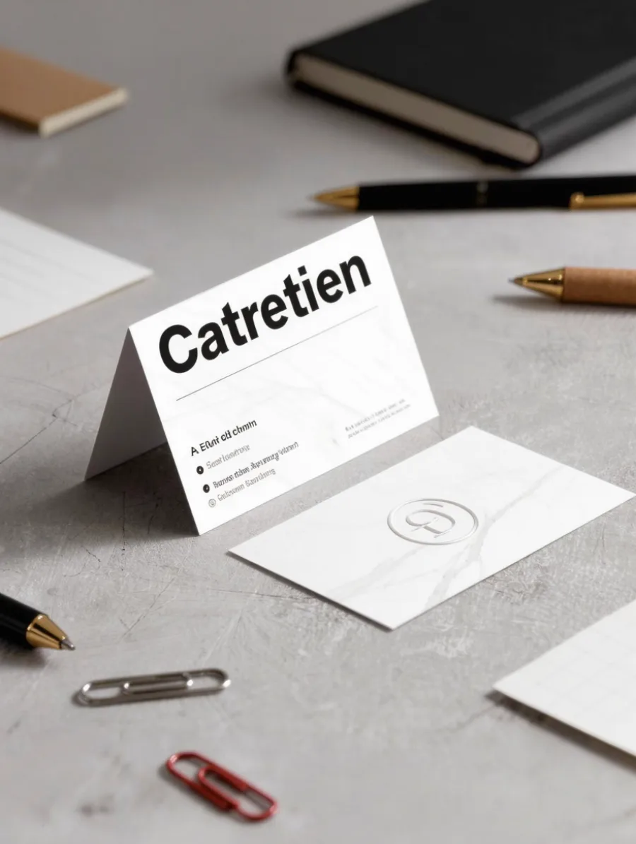 Generated cover illustrating business card concept.