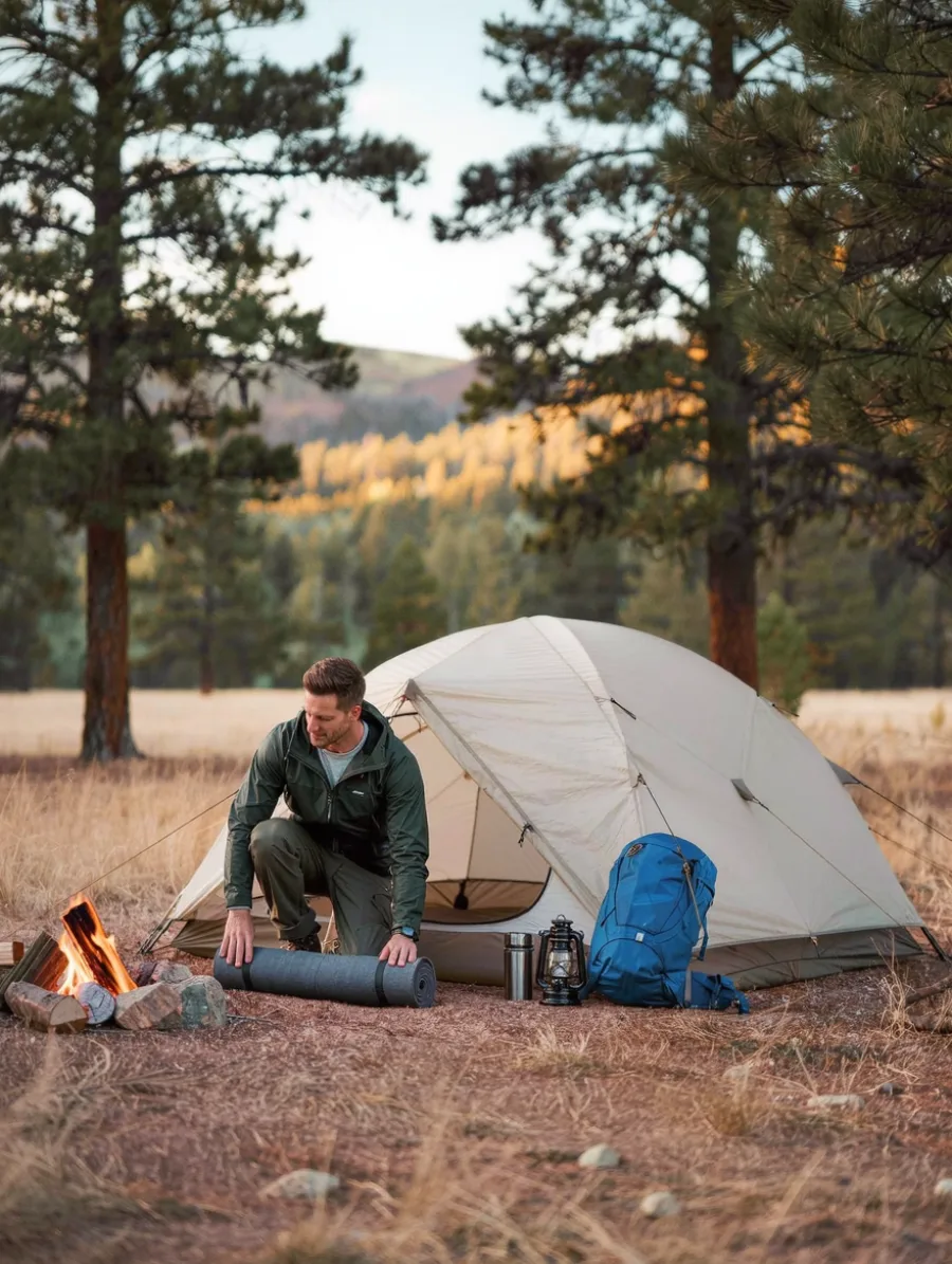 Generated cover illustrating camping.