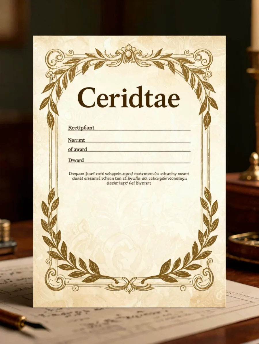 Generated cover illustrating certificate layout concept.