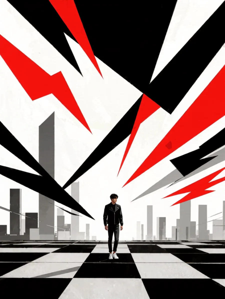 Generated cover illustrating constructivist composition.