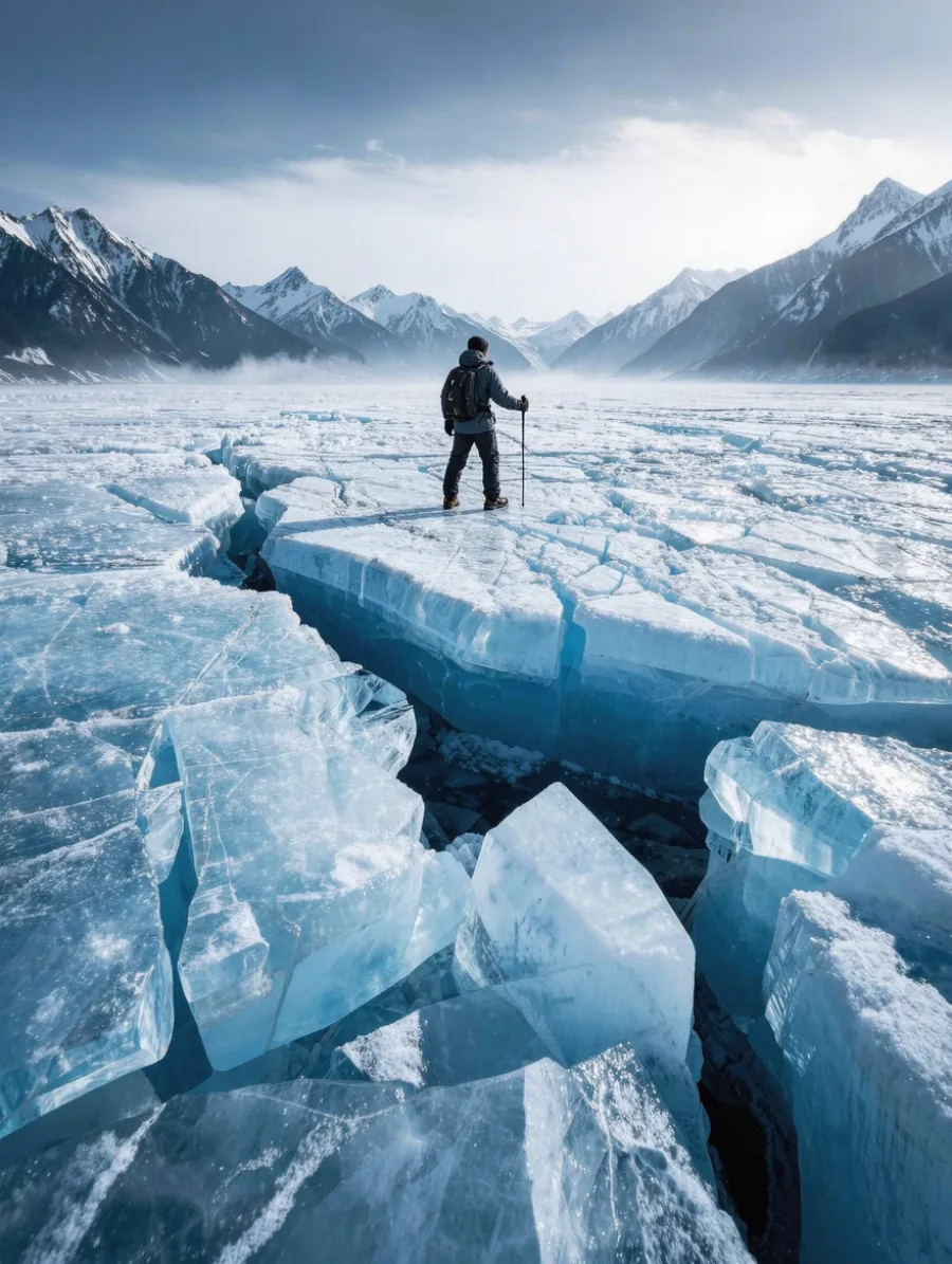 Generated cover illustrating glacier setting.