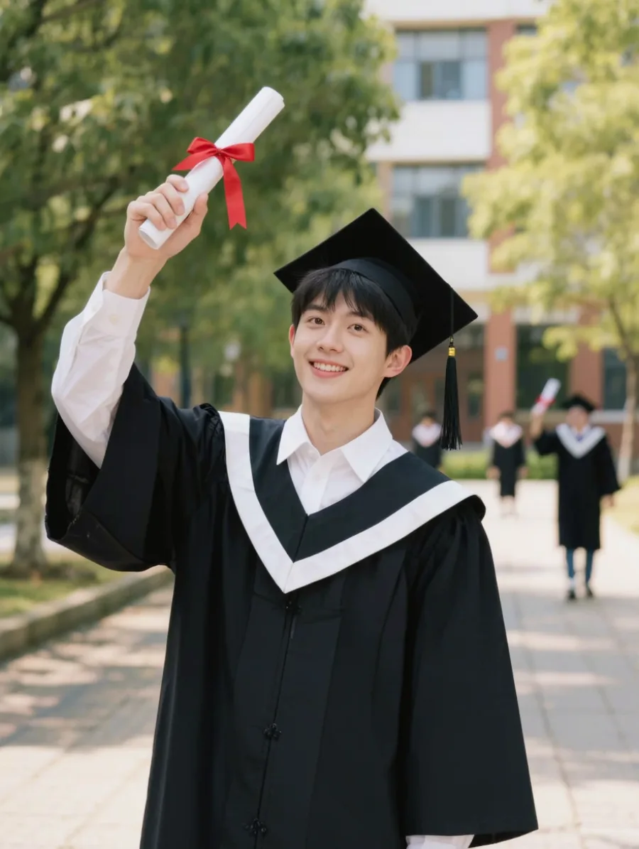 Generated cover illustrating graduation photo.