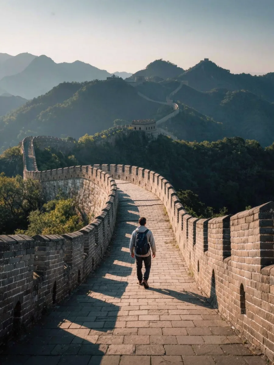 Generated cover illustrating great wall travel portrait.