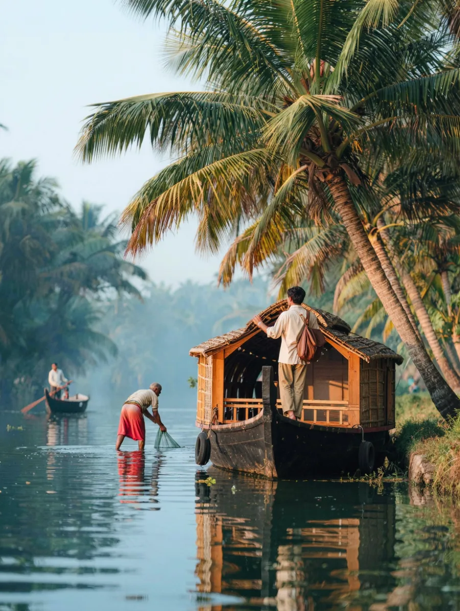 Generated cover illustrating kerala travel portrait.