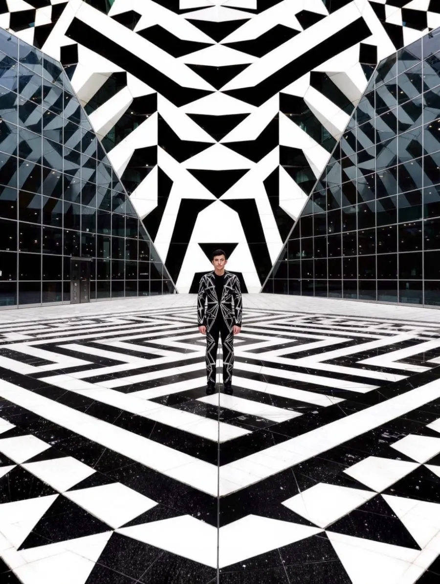 Generated cover illustrating optical art.