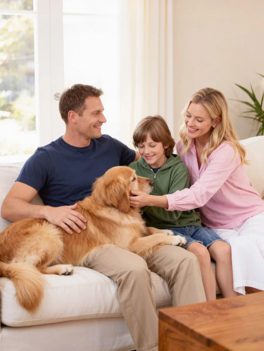 Generated cover illustrating person with pet.
