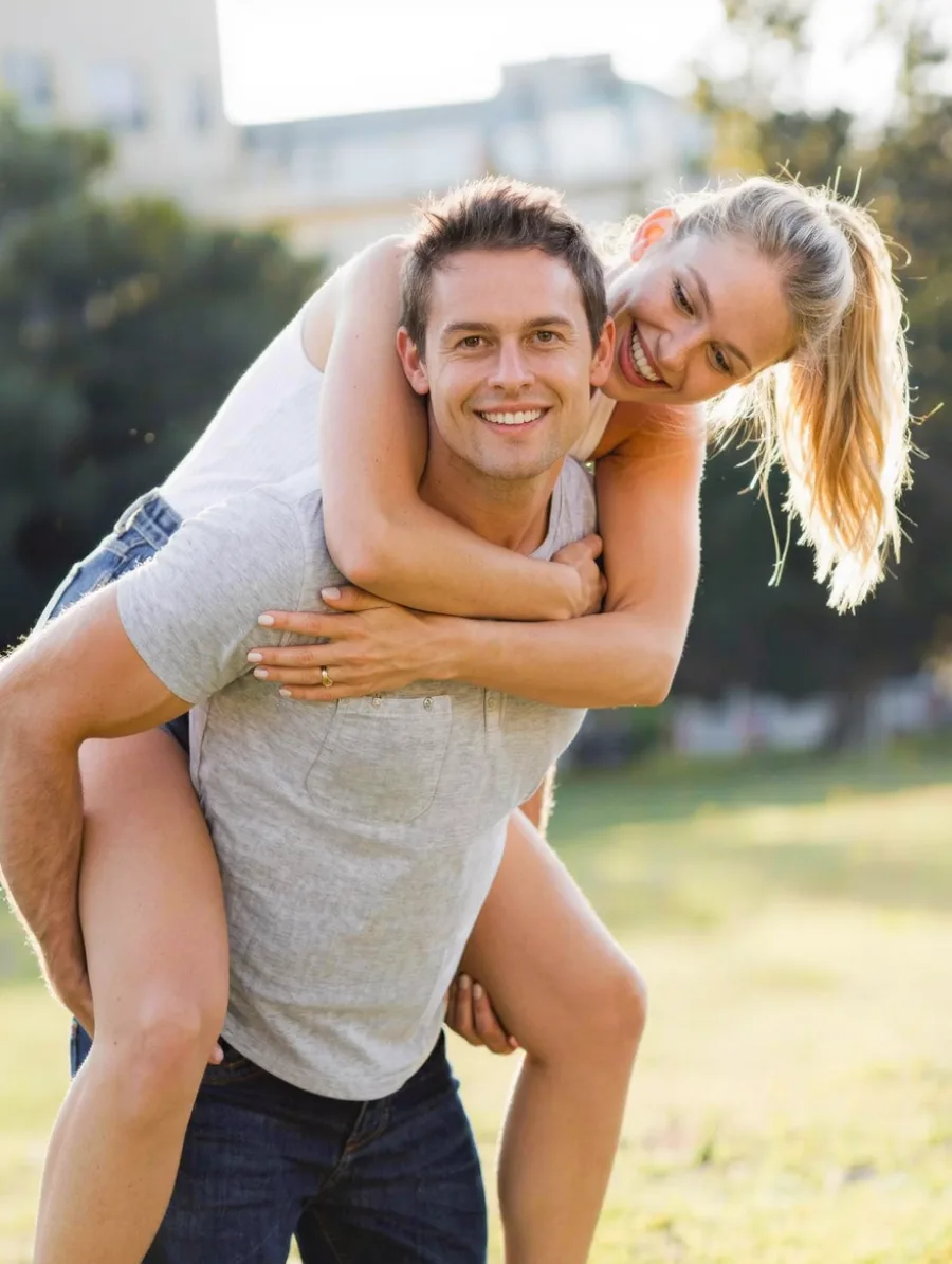 Generated cover illustrating piggyback ride.