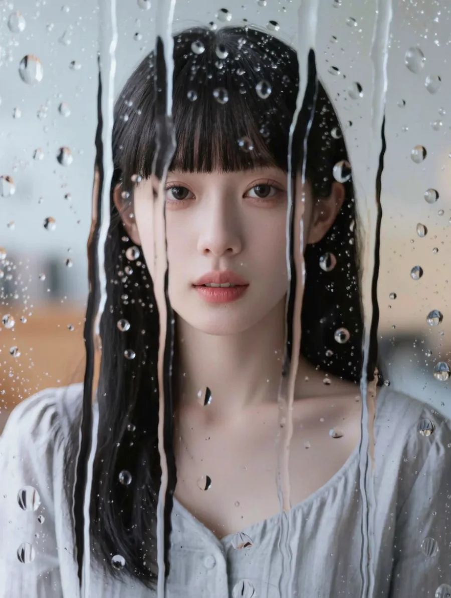 Generated cover illustrating rain-streaked window.