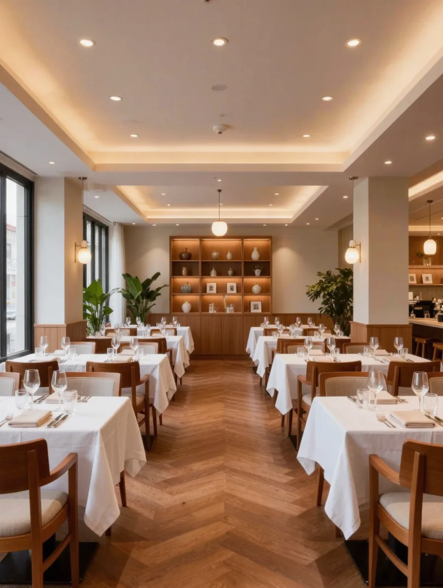 Generated cover illustrating restaurant interior photography.