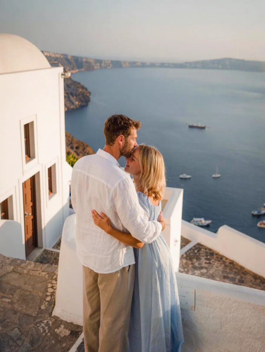 Generated cover illustrating santorini travel portrait.