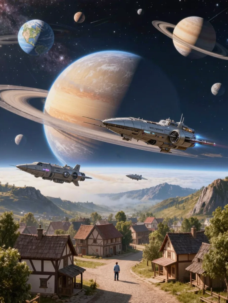 Generated cover illustrating space opera.