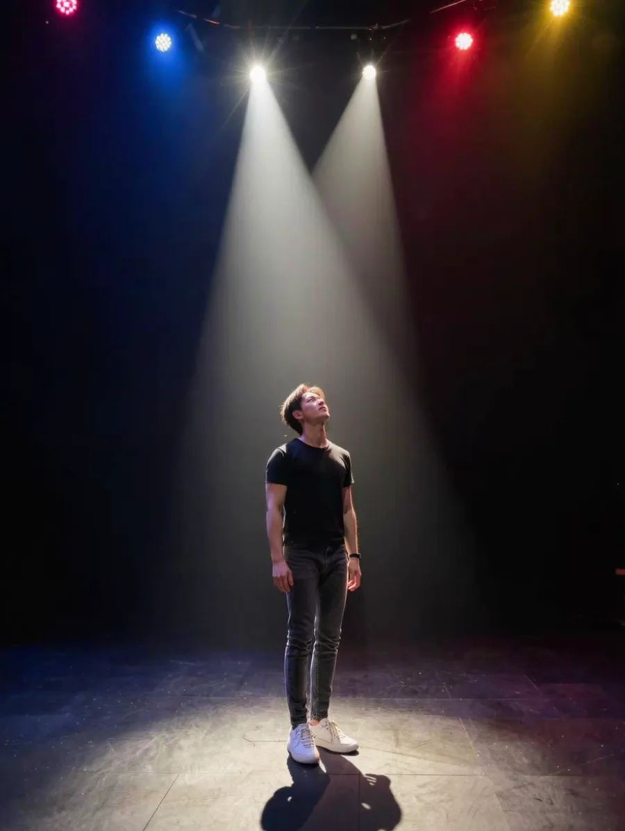 Generated cover illustrating stage lighting.