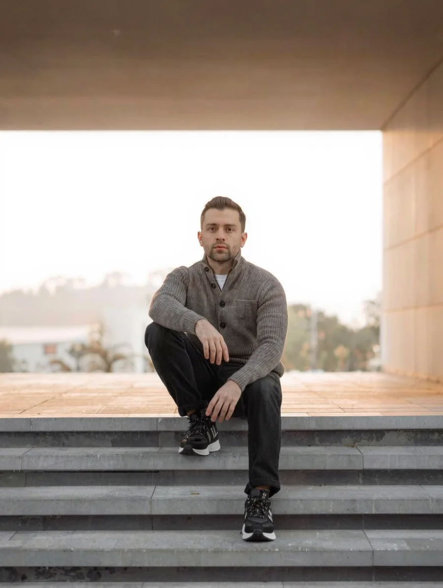 Generated cover illustrating sitting on steps.
