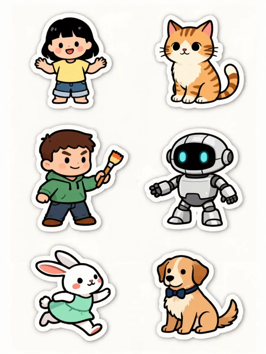 Generated cover illustrating sticker sheet.