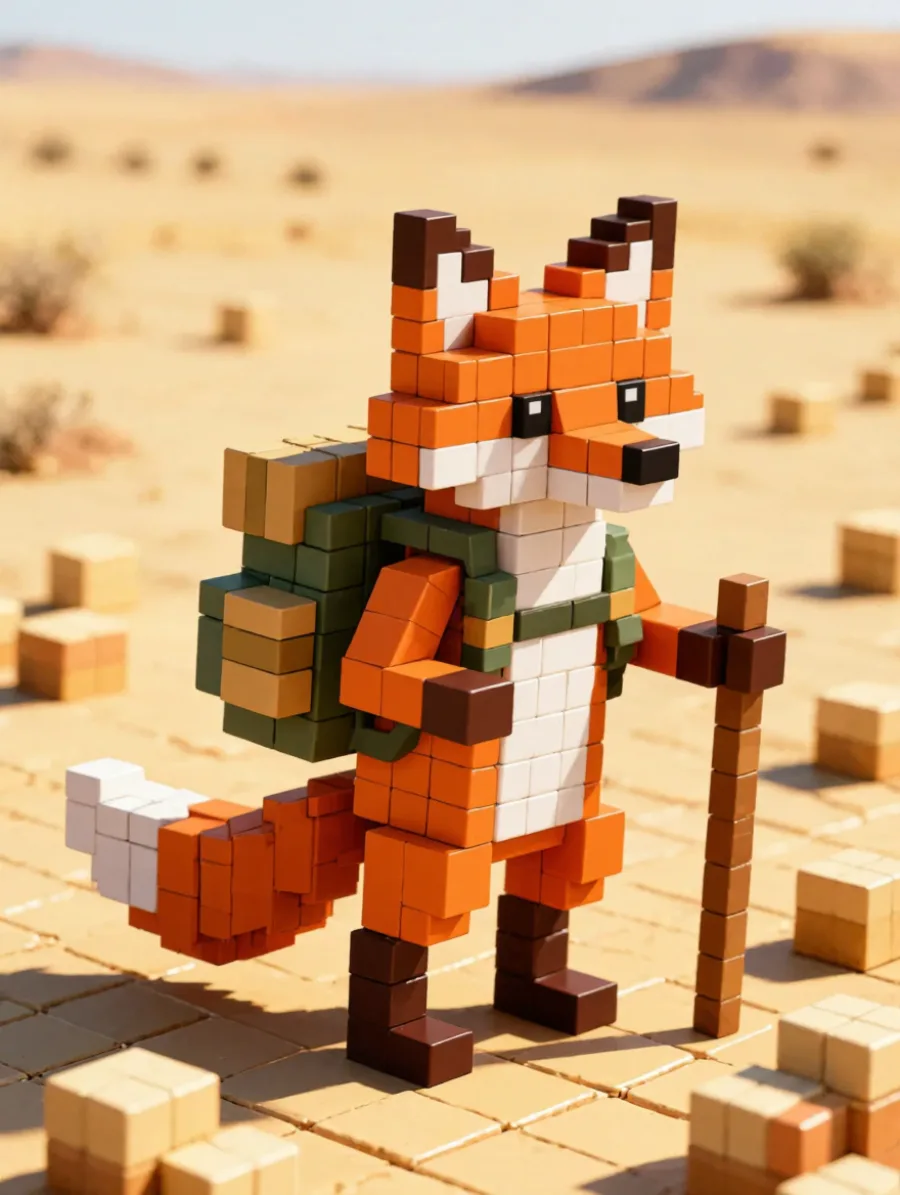 Generated cover illustrating voxel art.