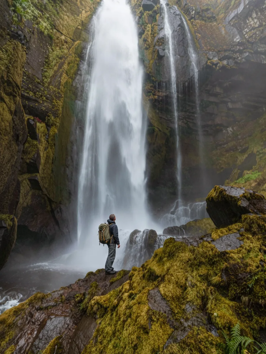 Generated cover illustrating waterfall setting.